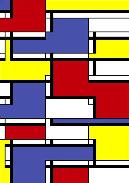 Abstraktes Geometrisches Bauhaus Muster Hintergrund Vektorkreis Dreieck Und Quadratische Linien — Stockvektor