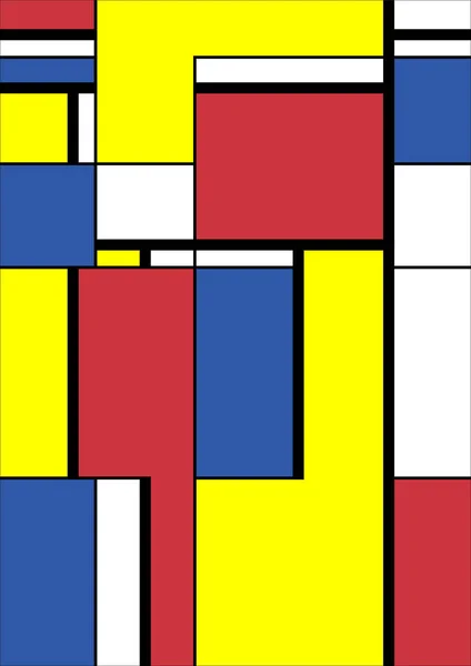 Resumen Bauhaus Fondo Patrón Geométrico Círculo Vectorial Triángulo Líneas Cuadradas — Archivo Imágenes Vectoriales