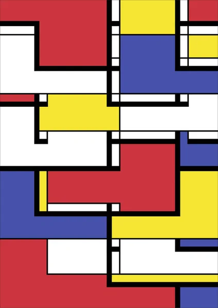 Resumen Bauhaus Fondo Patrón Geométrico Círculo Vectorial Triángulo Líneas Cuadradas — Archivo Imágenes Vectoriales