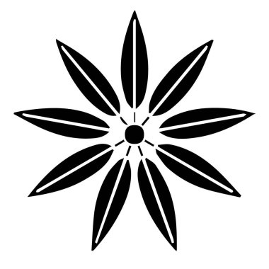 Japon klanı Kamon arması sembolü. Japon tarihi aile damgası sembolü.