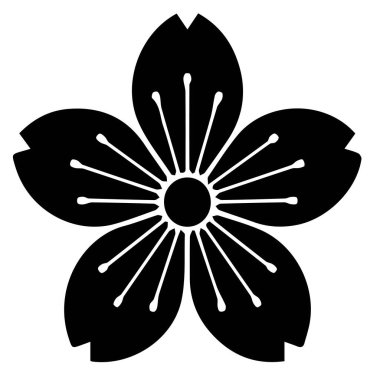 Japon klanı Kamon arması sembolü. Japon tarihi aile damgası sembolü.
