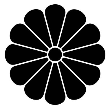 Japon klanı Kamon arması sembolü. Japon tarihi aile damgası sembolü.