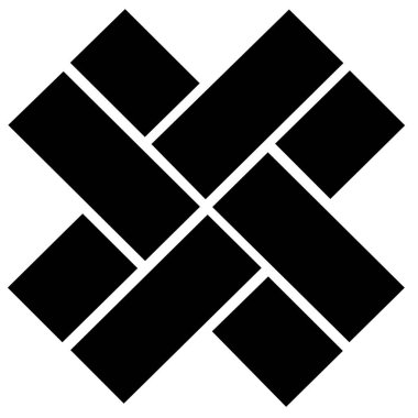 Japon klanı Kamon arması sembolü. Japon tarihi aile damgası sembolü.