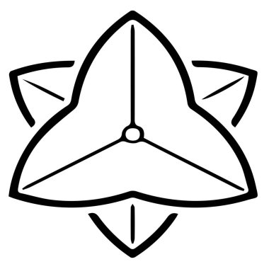 Japon klanı Kamon arması sembolü. Japon tarihi aile damgası sembolü.