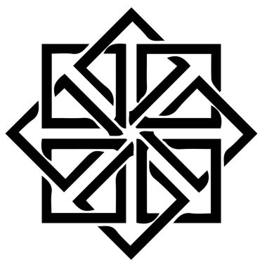 Japon klanı Kamon arması sembolü. Japon tarihi aile damgası sembolü.