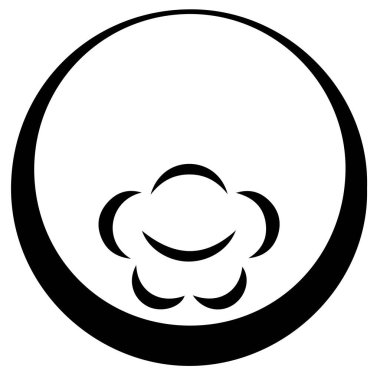 Japon klanı Kamon arması sembolü. Japon tarihi aile damgası sembolü.