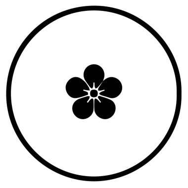 Japon klanı Kamon arması sembolü. Japon tarihi aile damgası sembolü.