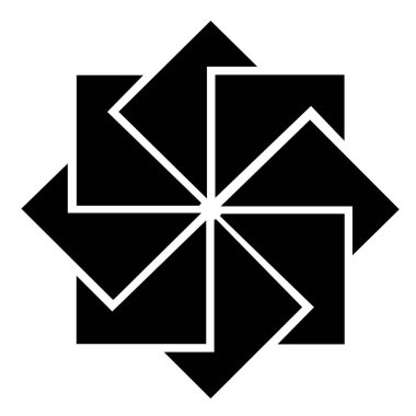 Japon klanı Kamon arması sembolü. Japon tarihi aile damgası sembolü.