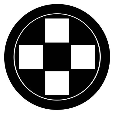 Japon klanı Kamon arması sembolü. Japon tarihi aile damgası sembolü.