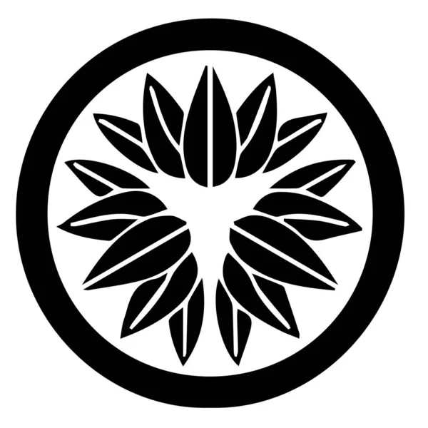 Japans Clan Kamon Wapen Symbool Japanse Oude Familiestempel Symbool — Stockvector