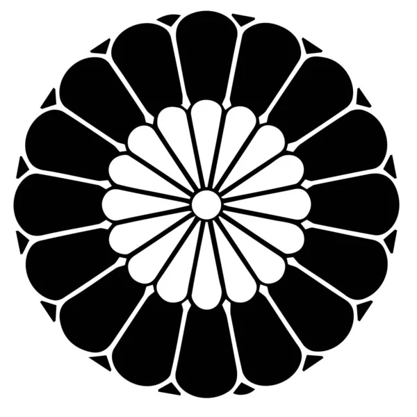 Simbolo Dello Stemma Kamon Del Clan Giapponese Giapponese Antica Famiglia — Vettoriale Stock