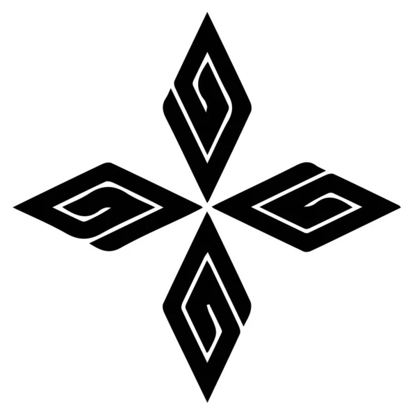 Japansk Klan Kamon Krön Symbol Japansk Gammal Familj Stämpel Symbol — Stock vektor