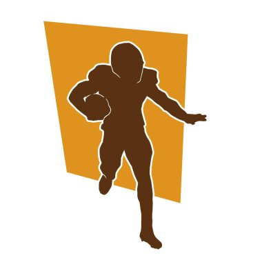 detaylı siluet Amerikan futbolcu.