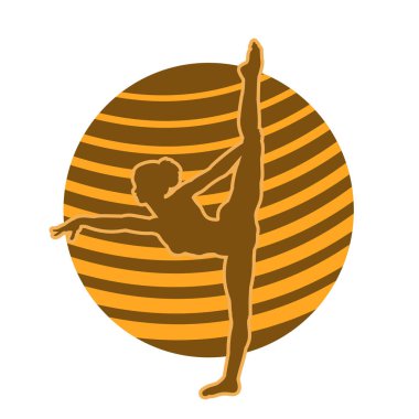 Genç insanlar beyaz arka planda hip hop dansçısı vektör silueti