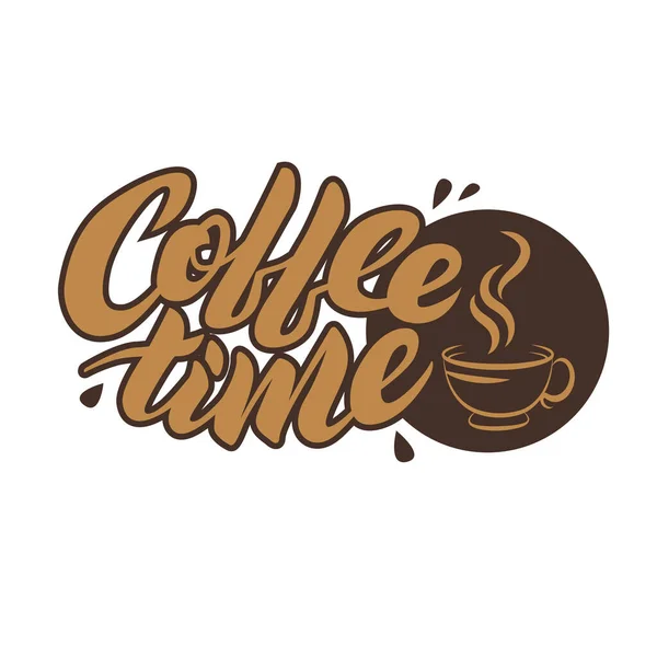 Letras Café Com Uma Cotação Para Design Mercado Logotipo — Vetor de Stock