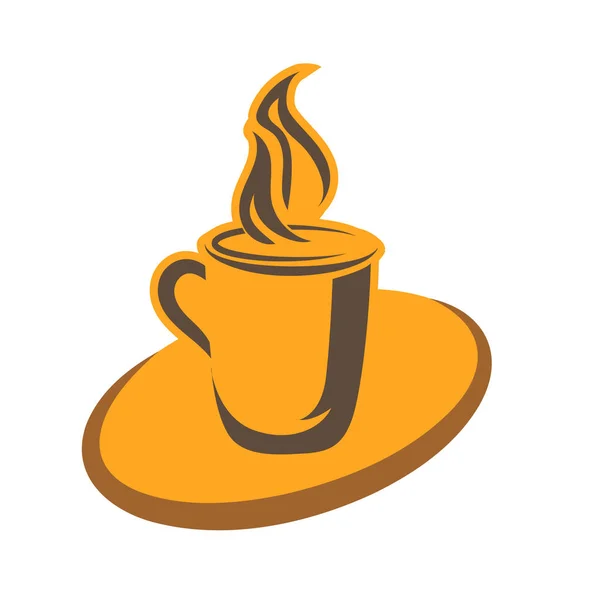 Buharlı Fincan Kahve Vektörü Yapımı Illüstrasyon — Stok Vektör