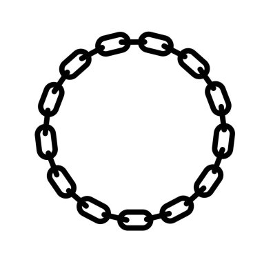 Yuvarlak döngü Dekoratif Sınır Çerçeveleri. zincir tasarımlar, dekoratif elementler, daire çerçeve, zincir dekorasyonları, beyaz arkaplan üzerinde.