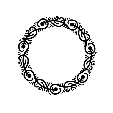 Çiçek yaprakları, doğu tarzı Floral sınır illüstrasyonunda element tasarımı için sanat deco zarif vektörü.