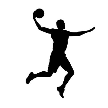 Erkek basketbol oyuncusu vektör silueti