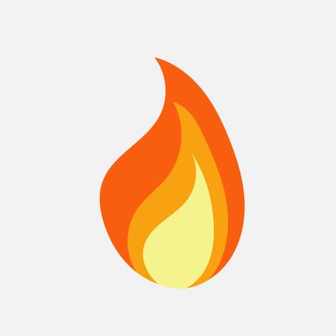 Yangın tehlikesi ve yanıcı ikon vektör çizimi