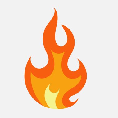 Yangın tehlikesi ve yanıcı ikon vektör çizimi