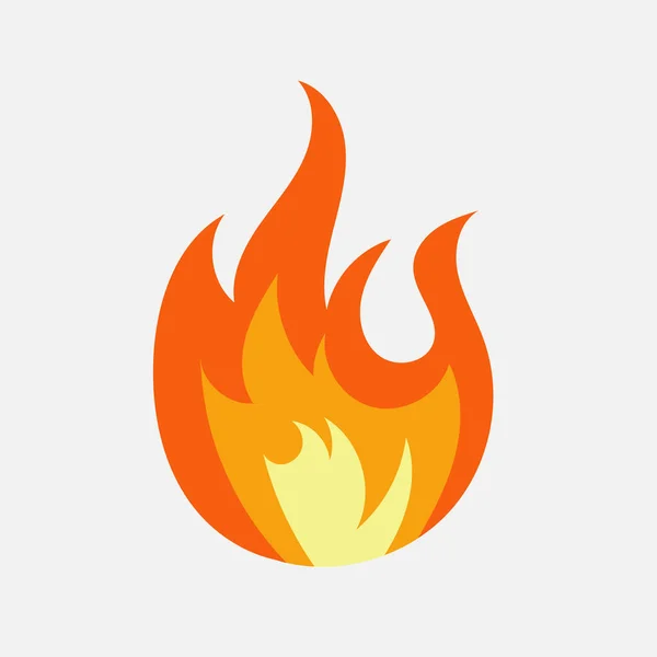 Fuego Llama Peligro Icono Inflamable Vector Ilustración — Vector de stock