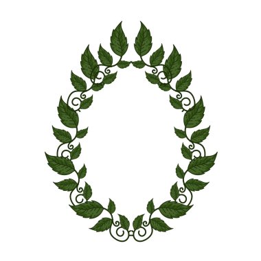 Doğu tarzı Floral sınır illüstrasyonunda element tasarımı için yuvarlak çerçeve sanat deco zarif vektörü.