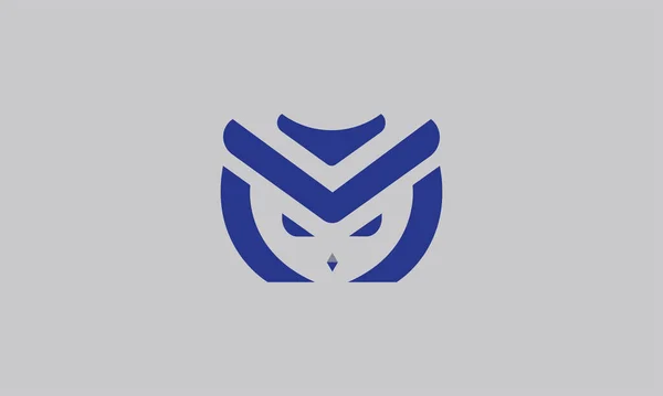 WO MonoGRAM STYLE, M harfi logosu 2 m şekilli ve baykuş grafiği genel şirket, oyun teknolojisi, topluluk vb.