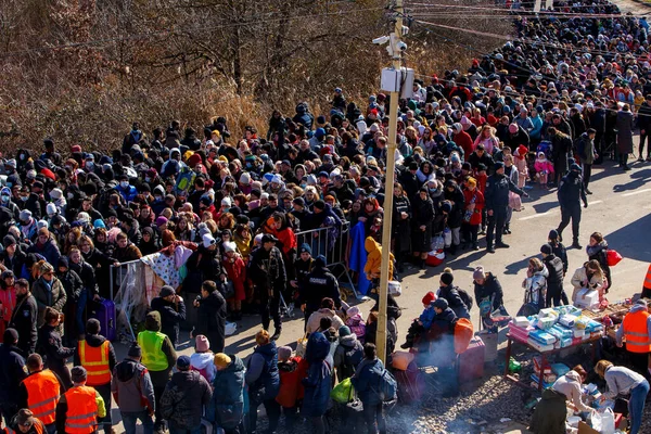 Uzhorod Ukraine Februar 2022 Menschenmenge Kontrollpunkt Uzhhorod Vysne Nemecke Der — kostenloses Stockfoto