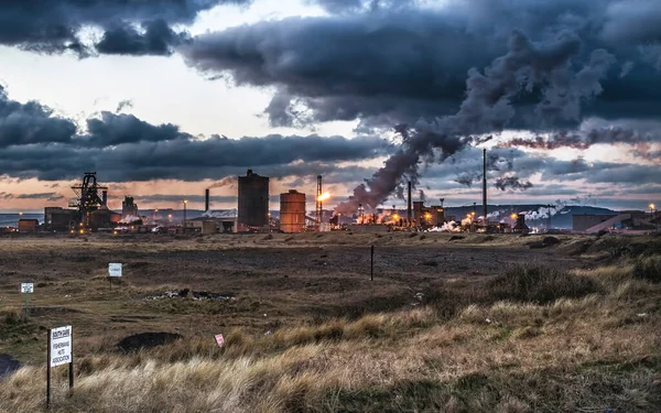 Teeside steelworks in northern England