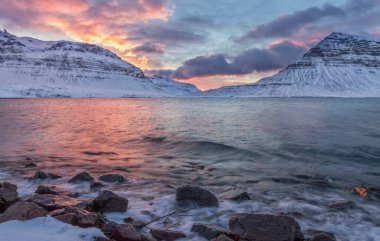 Iceland the land of fire and ice.Kirkjufell mountain in Iceland at sunset.