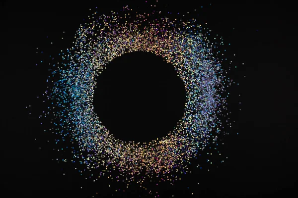 Neon glitter circle with copyspace — Stockfoto