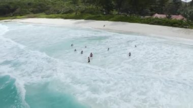 Hava manzaralı: Seyşeller plajı