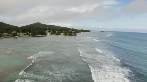 Hava Manzaralı Seyşeller Plajı — Stok video