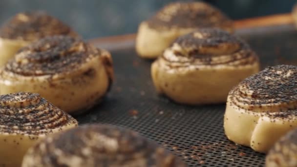 Mutfakta Tarçınlı Kek Yapan Kadın — Stok video