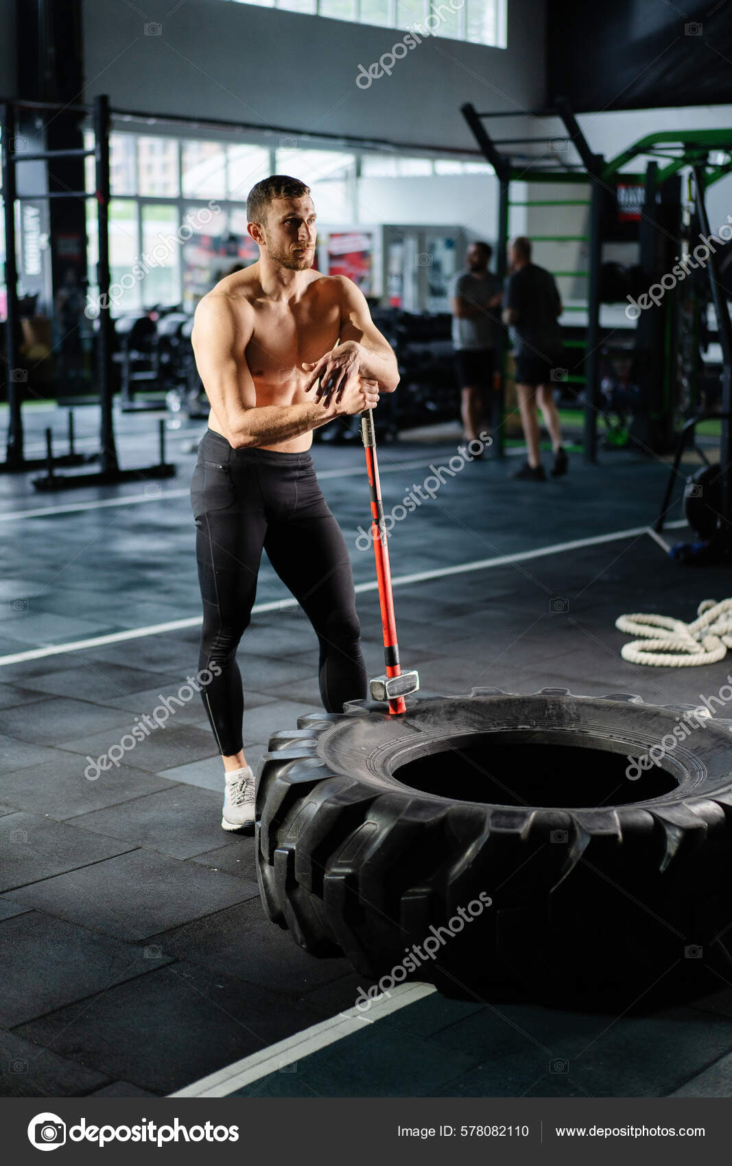 Powerful Using Hammer Strength Workout Fitness Gym Man by ©guys_who_shoot 578082110