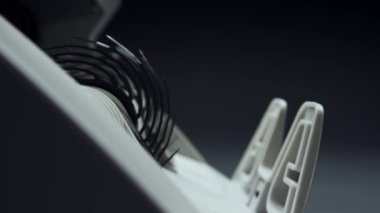 Money counting machine, banking equipment spits out usd, Broken money counting machine