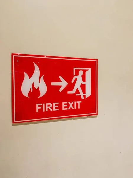 exit sign at a shopping place