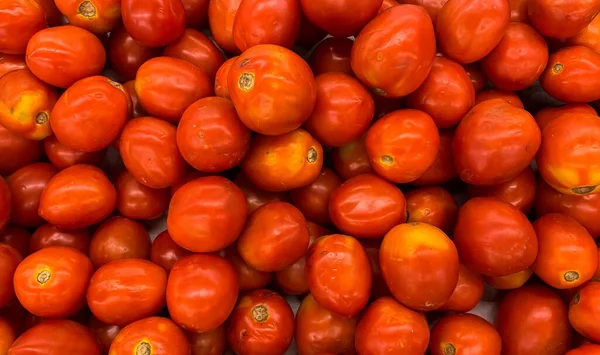 Pile Fresh Tomato Fruit Supermarket — Stock Photo, Image