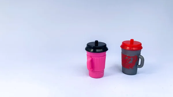 Kinderspeelgoed Vorm Van Een Drinkglas Met Een Roze Kleur — Stockfoto