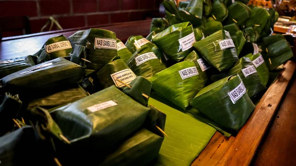 Nasi Bakar Grilled Rice Which Menu Angkringan Street Food Java — Fotografia de Stock