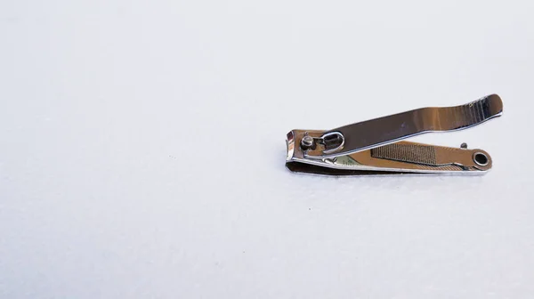 Nail Clipper Iron Material White Background — Photo