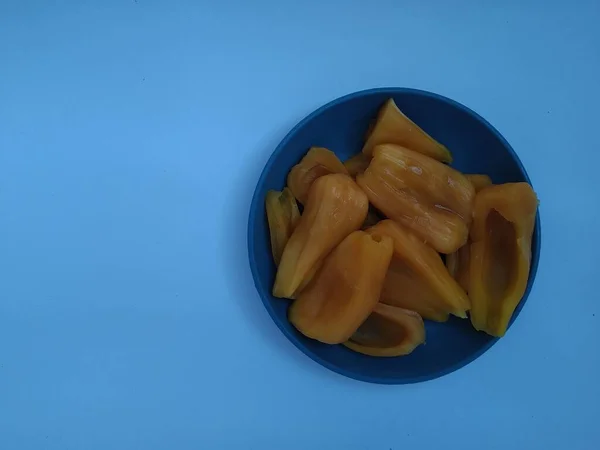 Papaya Fruit Plastic Container White Background — стоковое фото