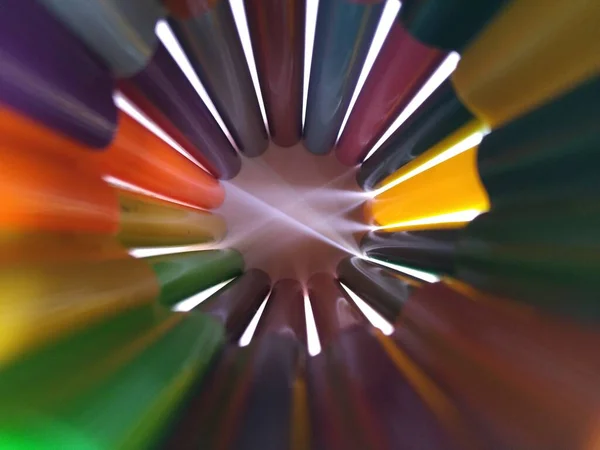 Assorted Colored Pencils White Background — Fotografia de Stock