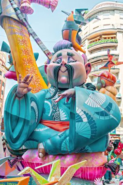 Valencia İspanya 'da Fallas' ın heykelleri