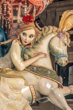 Valencia İspanya 'da Fallas' ın heykelleri