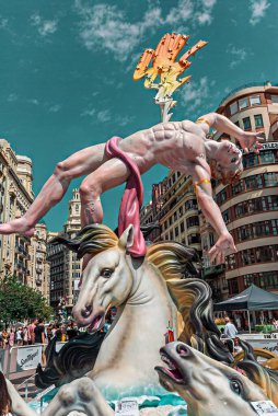 Valencia İspanya 'da Fallas' ın heykelleri