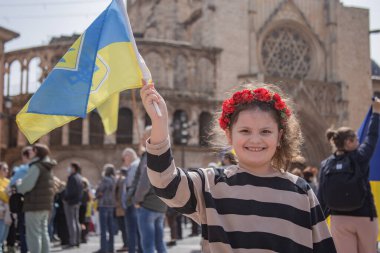 İspanya meydanında Ukrayna protestosu