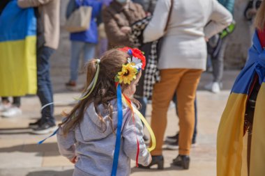 İspanya meydanında Ukrayna protestosu