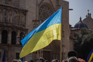 İspanya meydanında Ukrayna protestosu
